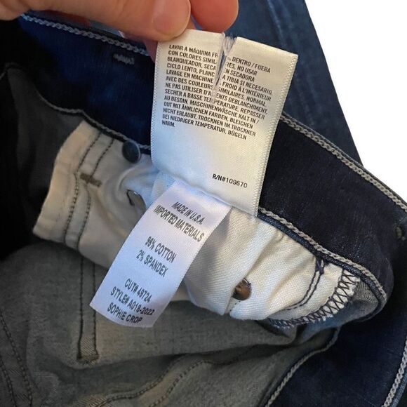 AGOLDE | dark blue sophie crop jeans 29 - Picture 9 of 10